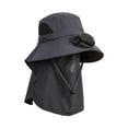 thumbnail image 4 of BELOVING Outdoor Hat with Fan Breathable with Face Neck Cover Flap Sun Protection Hat Dark Gray, 4 of 9