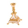 thumbnail image 2 of Portavelas, candelabro, adorno, accesorios de fotografía Retro, candelabro de centro de mesa para decoración de chimenea y Bar Oro Blanco, 2 of 7