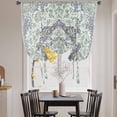 thumbnail image 3 of Green Purple Boho Balloon Curtains 63 Inch Length for Living Room/Bedroom, Vintage Abstract Art Floral Ethnic Tribe Rod Pocket Privacy Door Curtains Decorative Tie Up Shade for Window 52"x63", 3 of 8