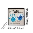 thumbnail image 3 of Qianduo Clearance [Father's Day Exclusive] Diy Wooden Handprint Signs Creative Parent Commemorative Hand Engraved Craft Supplies, 1X Wooden Handprint Board + 1X Paint, 3 of 4