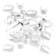 thumbnail image 1 of 100 piezas de plata colgante de pizca fianza collar de bricolaje hallazgo de la joyería, 1 of 9