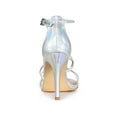 thumbnail image 2 of BLISSFUL STEP Chaussures pour Femmes Sandales à Talons Aiguilles à Brides Bride à la Cheville Bout Ouvert pour Soirée Argent 6, 2 of 7