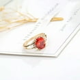thumbnail image 3 of K-KED Luxury Women Red Cubic Zirconia Rings 18k Yellow Gold Plated Delicate Jewelry Size 6-10-8, 3 of 6