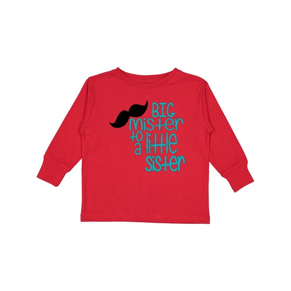 Inktastic Big Mister to a Little Sister Boys Long Sleeve Toddler T-Shirt