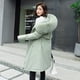 thumbnail image 1 of Chaqueta de mujer de algodón de longitud media a larga con cuello de piel grande y chaqueta de algodón afelpado, chaqueta de algodón con plumón, 1 of 6