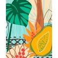 thumbnail image 2 of Vess, June Erica 26x32 White Modern Wood Framed Museum Art Print Titled - Graphic Jungle I, 2 of 4