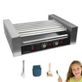 thumbnail image 2 of Gonipol Hot Dog Grill Machine Grill Cooker Machine 7 Roller Stainless Steel Led Light 1200w 110V Portable Commercial BBQ Accessories For Picnic Barbecue Camping biological, 2 of 9