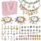 thumbnail image 1 of Regalos para niñas de 6, 7, 8, 9 y 10 años, juego de manualidades DIY para niños para niñas de 5 a 11 años, regalo de cumpleaños, Kits para hacer pulseras con dijes Sincero  Hogar, 1 of 5