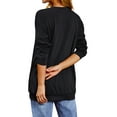 thumbnail image 4 of QAFOPEH Women Thankful Blessed And Kind Of A Mess Round Neck Pocket Sweatshirt Top, 4 of 7