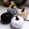 thumbnail image 3 of PEIBang Velvet Pumpkins Decor,Super Soft Stuffed Pumpkin,Artificial Small Pumpkin for Fall Home Farmhouse Harvest Wedding Decor, 3 of 3