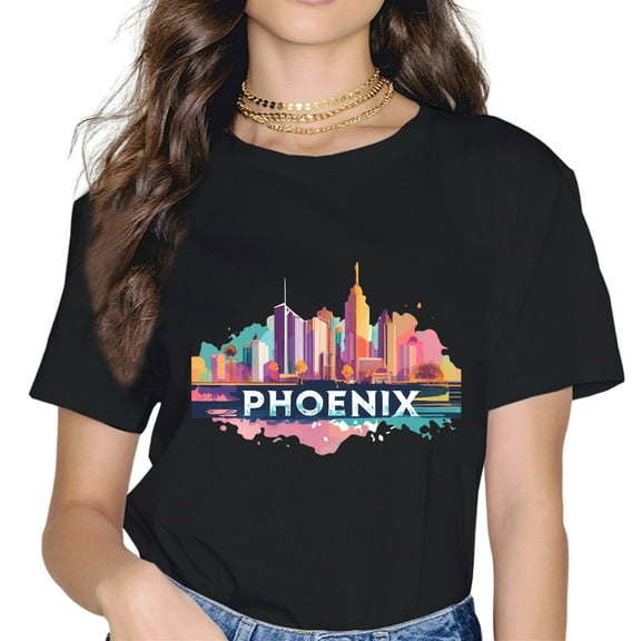 Phoenix City Skyline Arizona Souvenir Colorful T-Shirt
