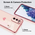 thumbnail image 3 of for Samsung Galaxy S20 Fe 5G Case Pink Love Hearts Design for Women Girl Men, Luxury Plating with Strap Stand Full Camera Lens Protection Bumper for Galaxy S20 Fe 5G, 3 of 12