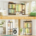 thumbnail image 5 of Ulif E10 Heavy Duty Closet Organizer for Bedroom & Laundry Room - Adjustable Clothes Rack with 800lbs Capacity, Freestanding Garment Rack (73-97"W, Black), 5 of 8