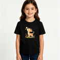thumbnail image 2 of Girls Graphic Tees Cute Fawn Deer Stars Kids T Shirt Summer Nature 100% Cotton Short Sleeve Soft Tops 4-13Y, 2 of 5