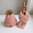 thumbnail image 4 of AWZXDE Children's Winter Warm Hat Scarf Set 3-12 Years Boys Girls Cotton Lined Soft Knit Cap Two-Piece Cold Weather Daily Wear Pink, 4 of 4