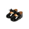 thumbnail image 2 of Baby Girl Casual PU Shoes Bowknot Design Anti-Slip Casual Sneakers Toddler Soft Soled Princess Walking Shoes 0-18M, 2 of 7