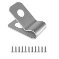 thumbnail image 2 of Welded Steel Wire Fence Clamp with Screw Flexible Easy to Twist Bend Clips for Most Types of Rails and Fence Posts Aluminum Material 200 Clips 200 Screws, 2 of 7