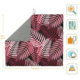 thumbnail image 3 of YFYANG Absorbent Dish Drying Mat for Kitchen, Reusable Pink Leaves Texture Microfiber Dish Mat, 16 x 18 inch, 3 of 9
