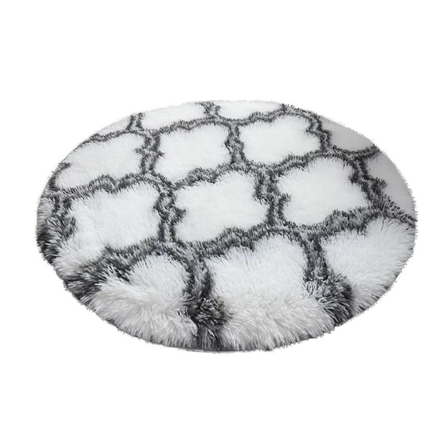 naioewe Soft Round Rugs, Fluffy 4ft Circle Rugs Cute Shaggy TieDyed