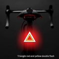 thumbnail image 1 of Nueva luz LED para bicicleta en forma de corazón, recargable vía USB, luz trasera para bicicleta, impermeable, triangular para MTB, 1 of 5