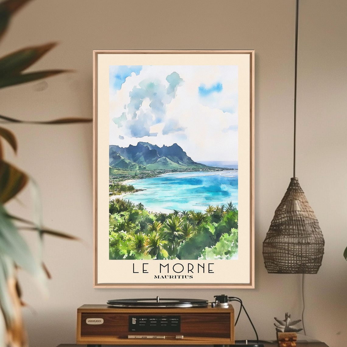 Le Morne Mauritius Beach Vacation Unframed Paper Print