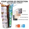 thumbnail image 7 of 30oz Cute Pitbull Terriers Dog and Flower Tumblers Stainless Steel Tumbler with Lid and Straw,Vacuum Insulated Double Wall Travel Tumbler Cups Mug with Cleaning Brush for Coffee,Tea, 7 of 7