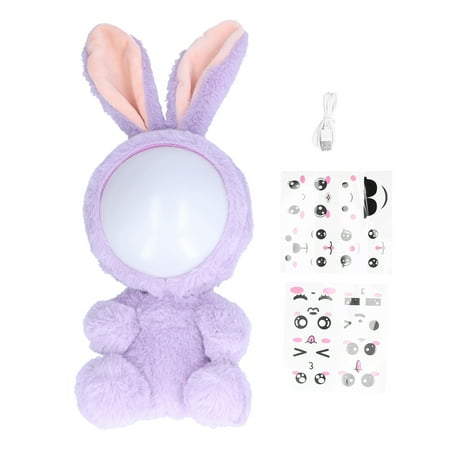 

Cartoon Doll Night Light LED Table Lamp for Bedside Decoration Ambient Lighting Children Girl Holiday GiftPurple Rabbit: 145x125x355mm