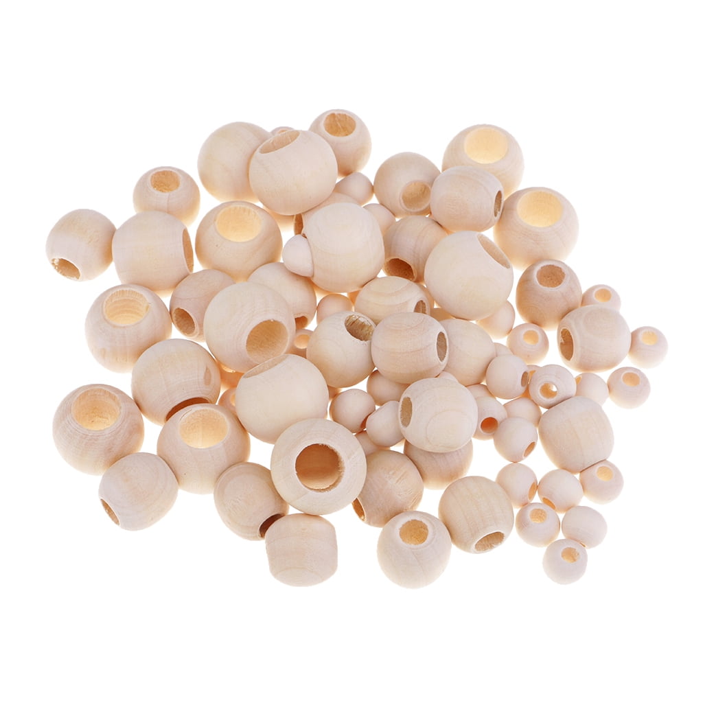 Unpainted Natural Flat Round Wooden Beads DIY Earring Unfinished Jewelry Making 