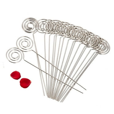 50 x Silver Round Wires Photo Card Picture Memo Paper Note Display Clip Holders Shape