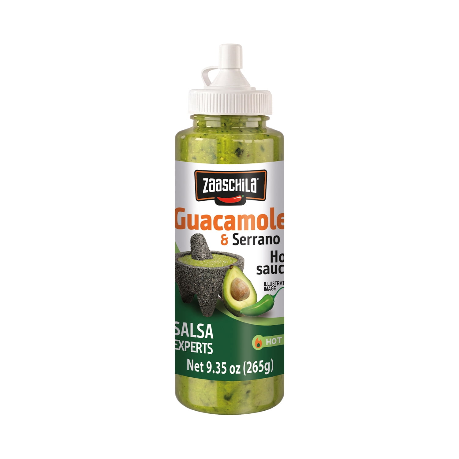 (4 pack) Alimentos Tres Zaaschila Guacamole and Serrano Sauce, 9.35 oz