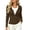 Brown, variant on Women’s Slim Hoodie Jackets Lightweight Knit Stretchy Fitted Full Zip Long Sleeve Drawstring Lounge Cardigans