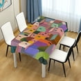 thumbnail image 4 of Yayeee Tablecloths 60" x 108" Rectangle Wrinkle Resistant Party Table Cover, Purple Cityscape Painting, 4 of 8