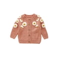 thumbnail image 2 of ITFABS Autumn Toddlers Knitted Cardigan, Long Sleeve Single-breasted Tops, 2 of 9