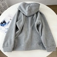 thumbnail image 3 of Sudadera con capucha holgada y cremallera de moda coreana para mujer, sudadera polar cálida de otoño e invierno 2023, jerséis de manga larga de gran tamaño para mujer, 3 of 6