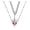 Pink 2, variant on Couple Necklace Cubic Zirconia Heart Matching Necklace Romantic Through The Heart Couple Jewelry for Him Her Valentine's Day Gift