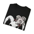 thumbnail image 3 of Ram Skull & Flowers Graphic Tee Unisex Streetwear Shirt, 3 of 4