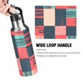 thumbnail image 4 of Yayeee 33oz Insulated Water Bottle Double Wall Stainless Steel with Flip Straw Lid, Red Teal Plaid, 4 of 7
