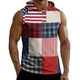 thumbnail image 4 of GrmtClth Men's Usa Flag Hooded Tank Tops Independence Day 4th Of July Casual Gym Hoodies Sleeveless Workout Muscle Shirts Athletic Bodybuilding Clothes Wine XL, 4 of 7