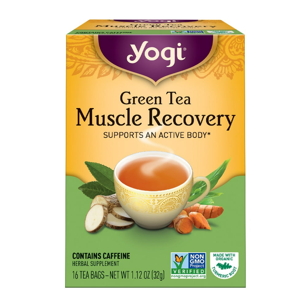 Yogi Tea, Green Tea Muscle Recovery Tea, Tea Bags, 16 Ct, 1.12 OZ