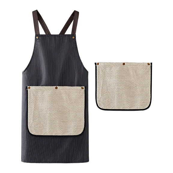 Waterproof Kitchen Apron with Removable Towel – No-Tie Cross Back Chef Apron for Men & Women,aprons for women with pockets, Cooking, Baking, Grilling, BBQ