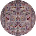 thumbnail image 1 of Ahgly Company Machine Washable Indoor Round Industrial Modern Velvet Maroon Purple Area Rugs, 4' Round, 1 of 7