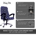 thumbnail image 3 of Computer Office Chair Covers for Stretch Rotating Mid Back Chair Slipcovers Cover ONLY Chair Covers C162 (Star), 3 of 7