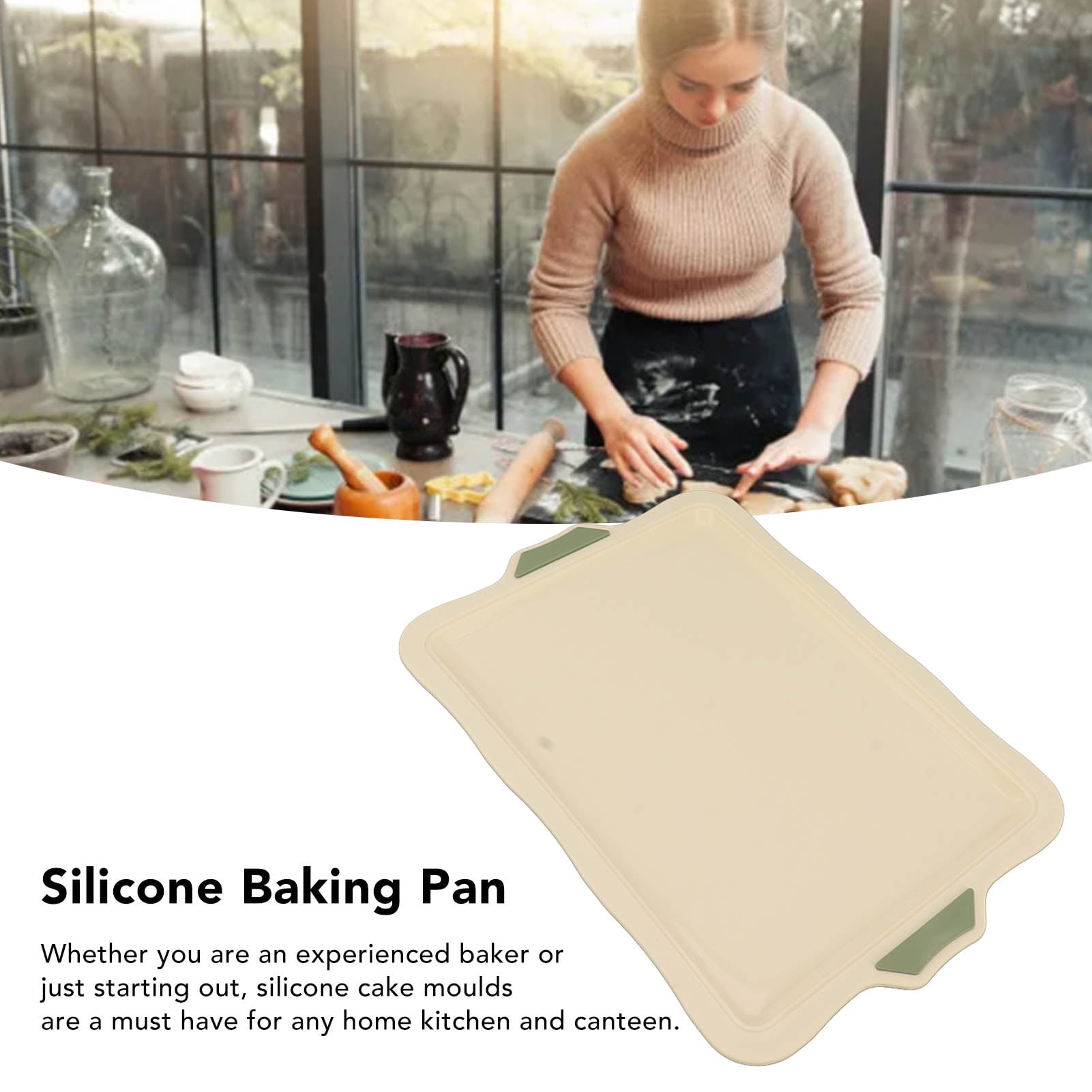 NFTIGB Silicone Baking Sheet Pan - 16.7 x 11 inches / 42.5 x 28 cm Professional Non-Stick Cookie Sheet, Heat Resistant Multi-Functional DIY Flat Base Cake Baking Mat for Home Kitchen Oven Use