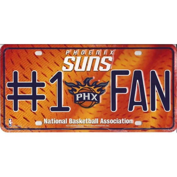 Phoenix Suns #1 Fan Metal License Plate