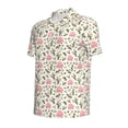 thumbnail image 2 of Rocae Rose Flowers for Men's Short Sleeve Polo Shirt, Quick Drying Performance Moisture Wicking Sports Men's Golf Shirt 4X-Large, 2 of 9