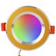 thumbnail image 3 of Anillo de plata dorado RGB CW Wifi luz LED inteligente teléfono APP Control lámpara de montaje en techo 7W AC85-265V, 3 of 8