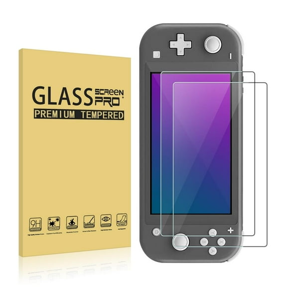 2-Pack of Glass Screen Protectors for Switch Lite Console
