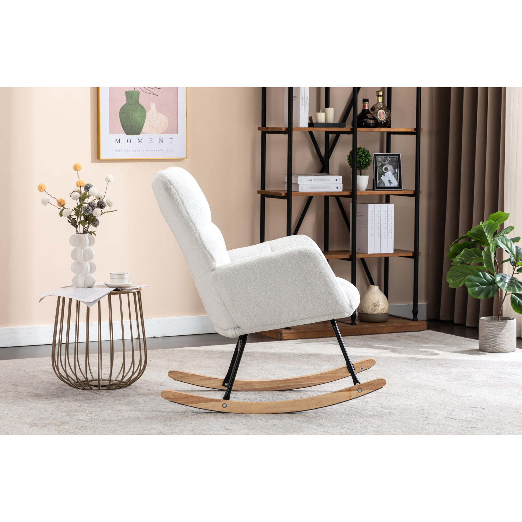 Foam Filled Teddy Rocking Chair / Indoor Comfort for Living Room