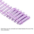 thumbnail image 4 of Unique Bargains Miniature Garden Fence, 35 Inch Long DIY Picket Fence Mini Ornament Light Purple, 4 of 5