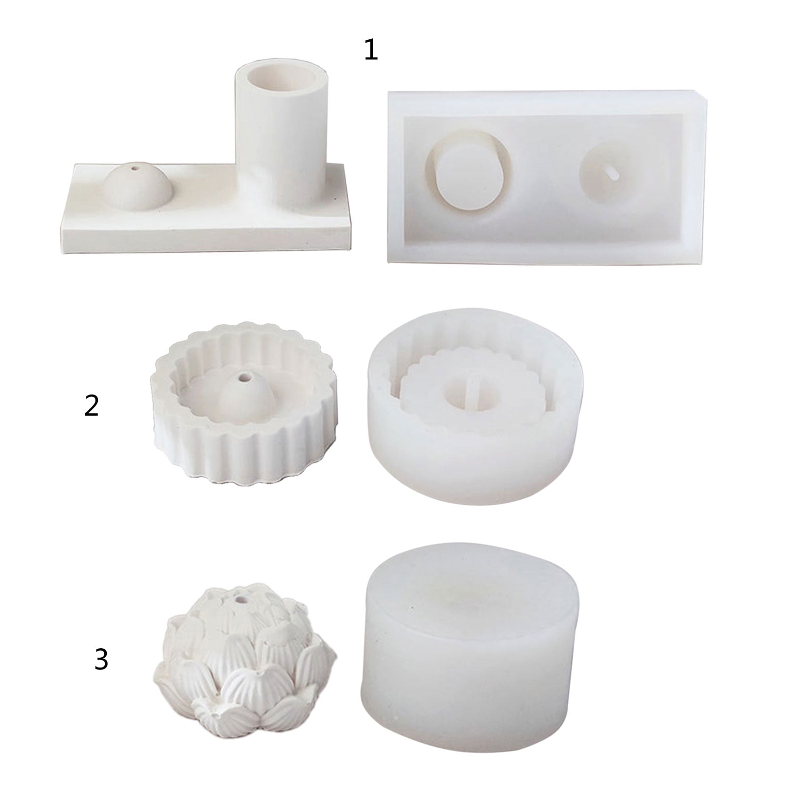 Candlestick Resin Mold Flower Epoxy Casting Silicone Molds for Holder Home Table Decorations